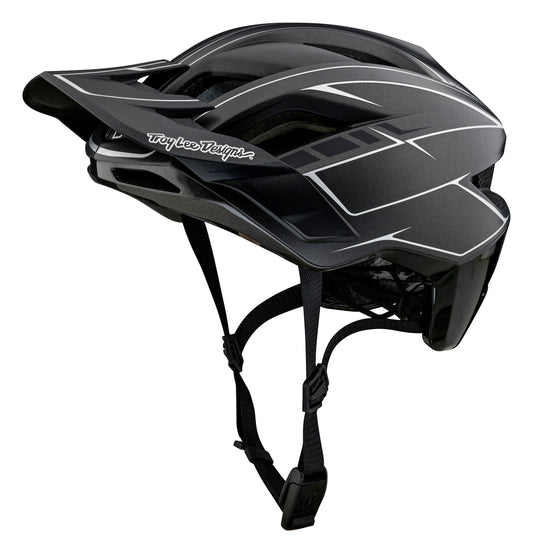 Troy Lee Designs Flowline SE MTB Helmet - Badge - Pinstripe - Charcoal-Black