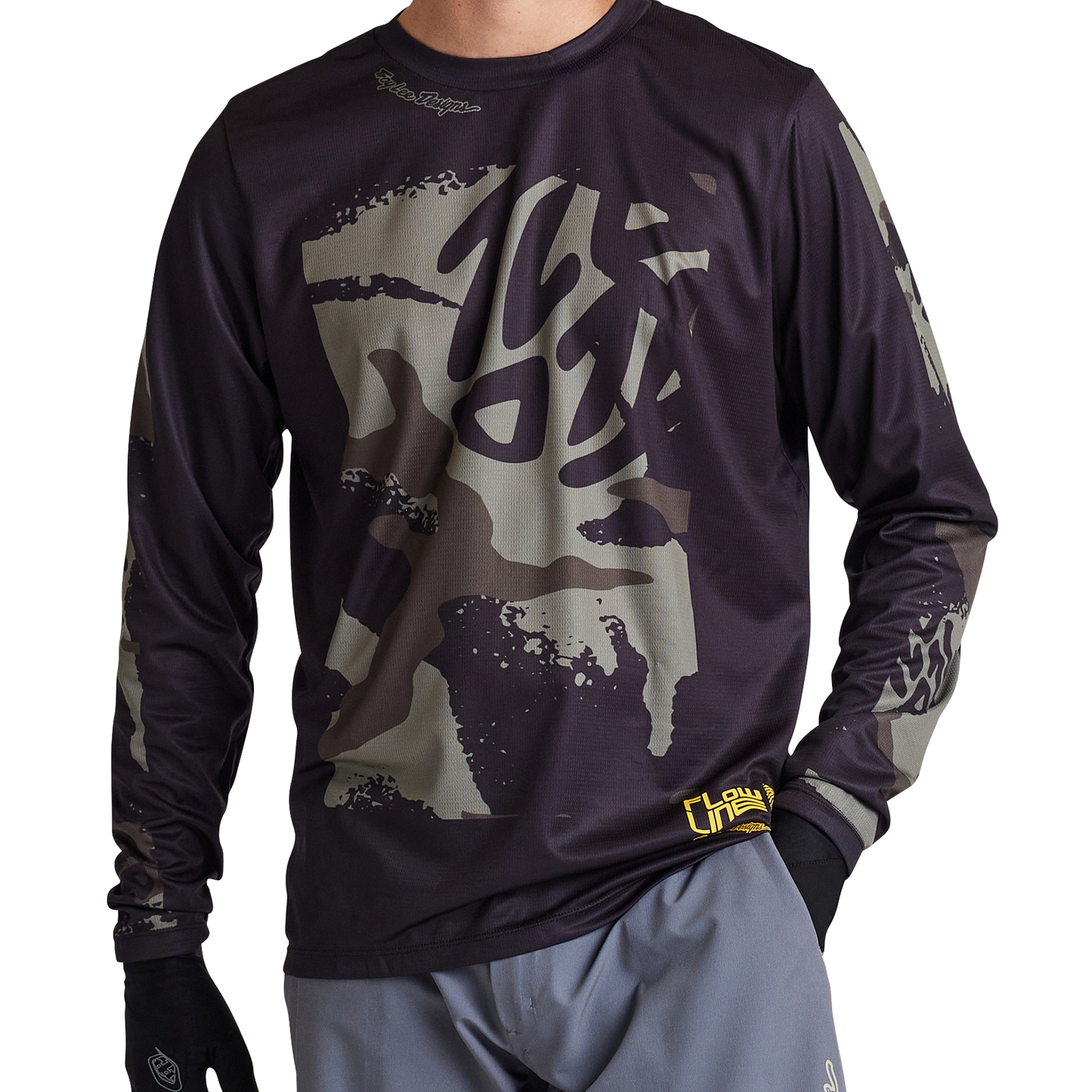 Troy Lee Designs Flowline Long Sleeve MTB Jersey - Confined - Black