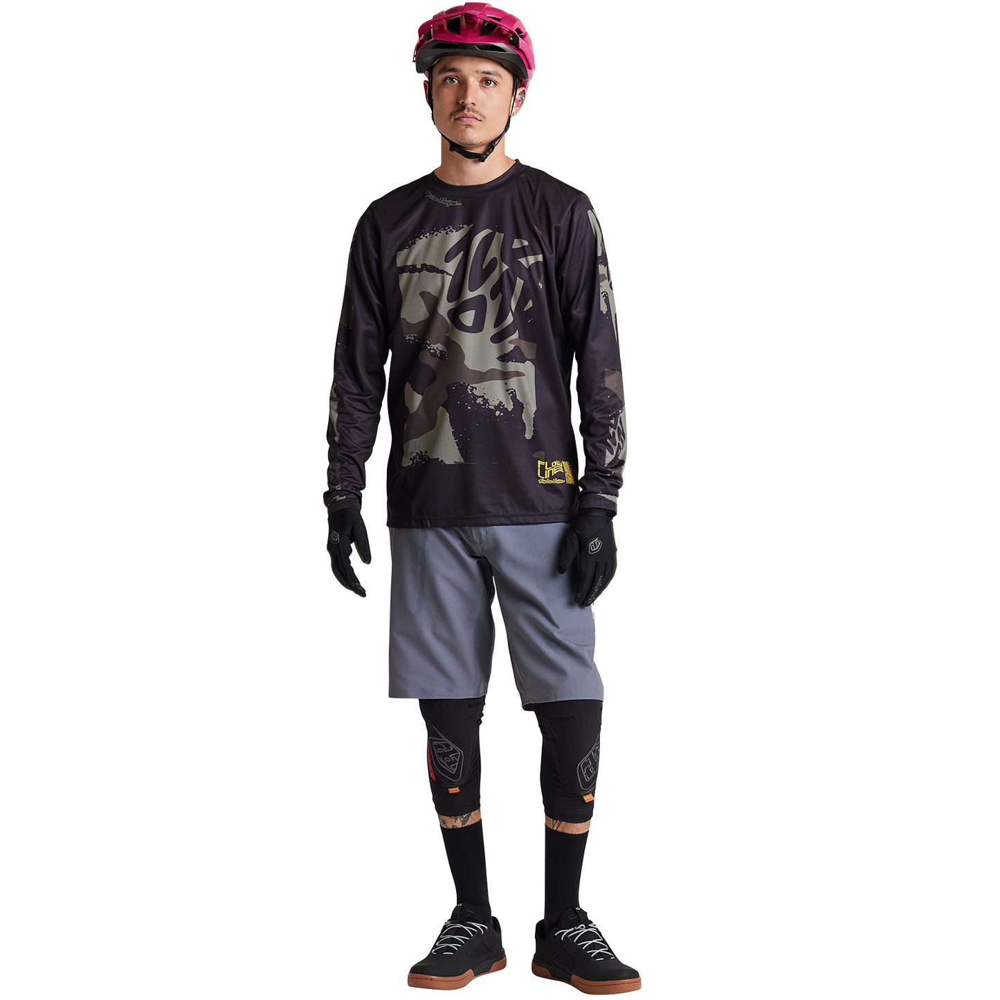 Troy Lee Designs Flowline Long Sleeve MTB Jersey - Confined - Black