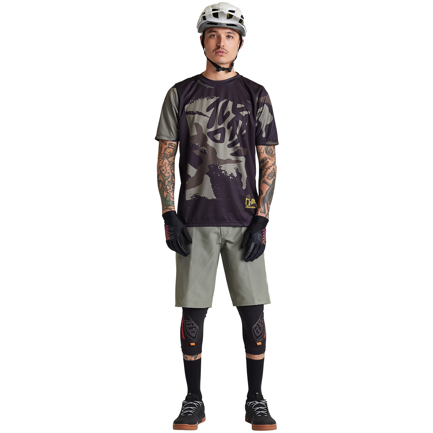 Troy Lee Designs Flowline Short Sleeve MTB Jersey - Confined - Black