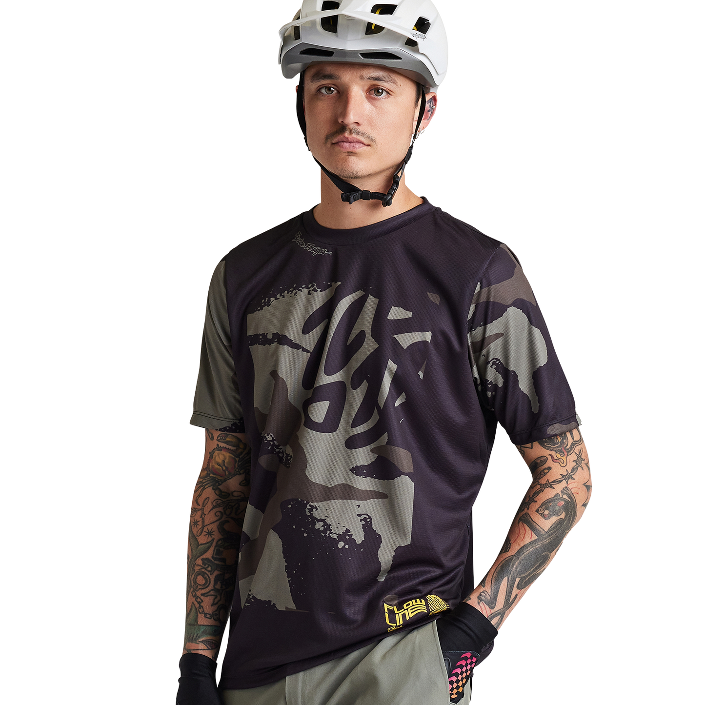 Troy Lee Designs Flowline Short Sleeve MTB Jersey - Confined - Black
