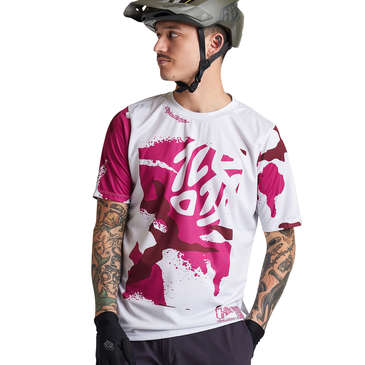 Troy Lee Designs Flowline Short Sleeve MTB Jersey - Confined - Mist
