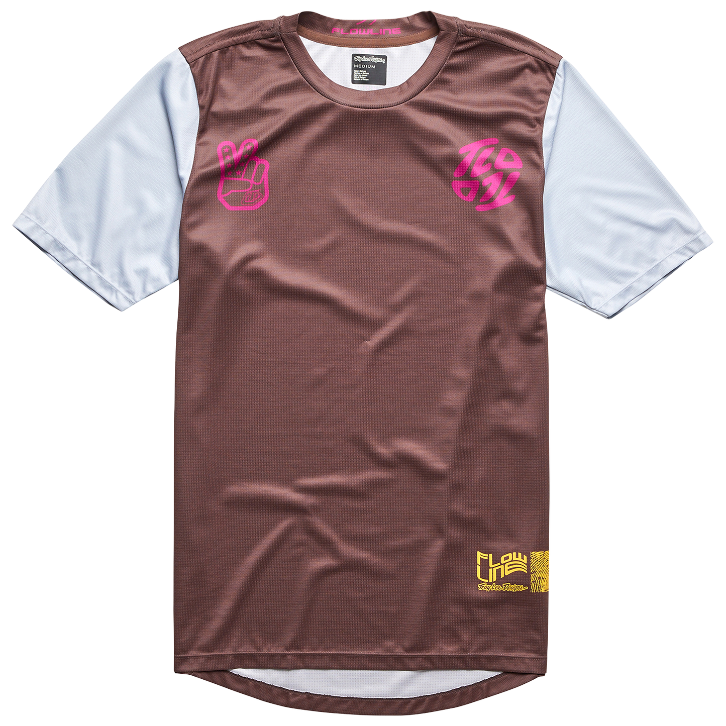 Troy Lee Designs Flowline Short Sleeve MTB Jersey - Flipped - Chocolate