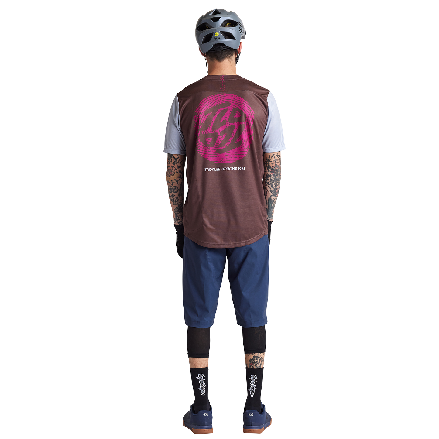 Troy Lee Designs Flowline Short Sleeve MTB Jersey - Flipped - Chocolate