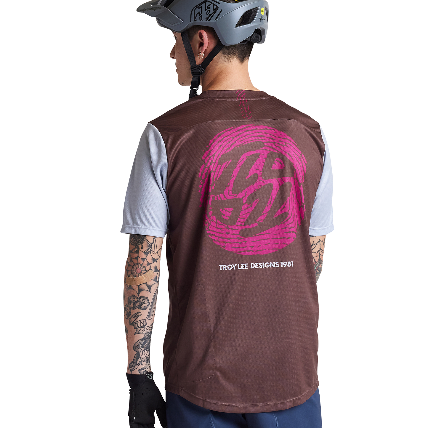 Troy Lee Designs Flowline Short Sleeve MTB Jersey - Flipped - Chocolate