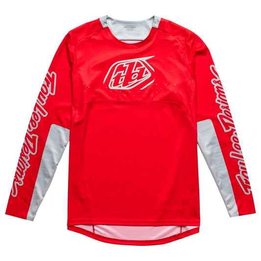 Troy Lee Designs Sprint Long Sleeve MTB Jersey - Icon - Fire Red