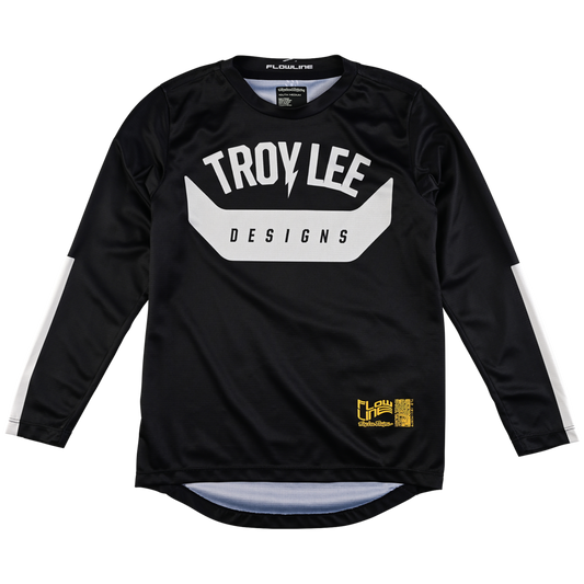 Troy Lee Designs Flowline Long Sleeve MTB Jersey - Youth - Aircore - Black