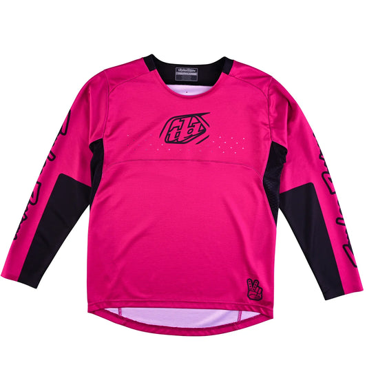 Troy Lee Designs Sprint Long Sleeve MTB Jersey - Youth - Icon - Berry