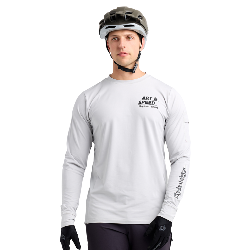 Troy Lee Designs Ruckus Long Sleeve Ride Tee - Art and Speed - Mist