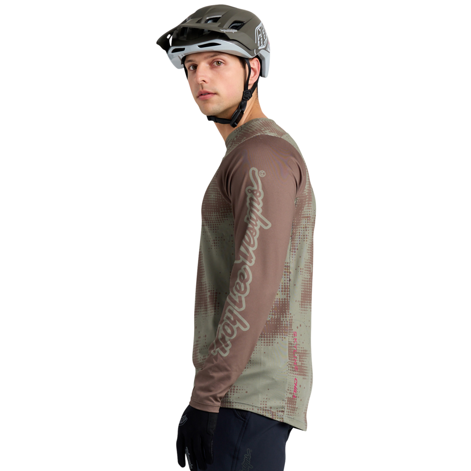Troy Lee Designs Skyline Chill Long Sleeve MTB Jersey - Scattered - Olive