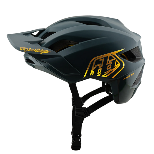 Troy Lee Designs Flowline MTB Helmet - Youth - Point - Gray-Gold