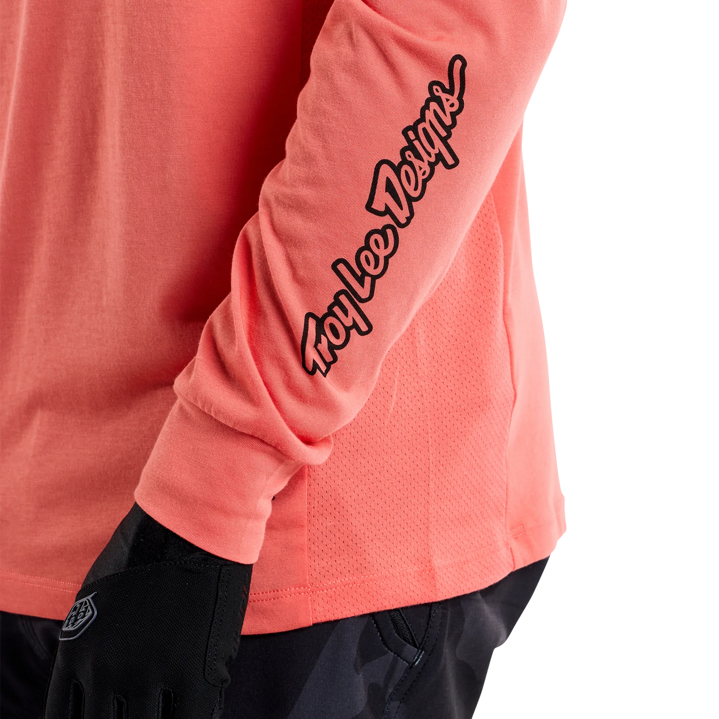 Troy Lee Designs Skyline Long Sleeve Ride Tee - P&W - Melon