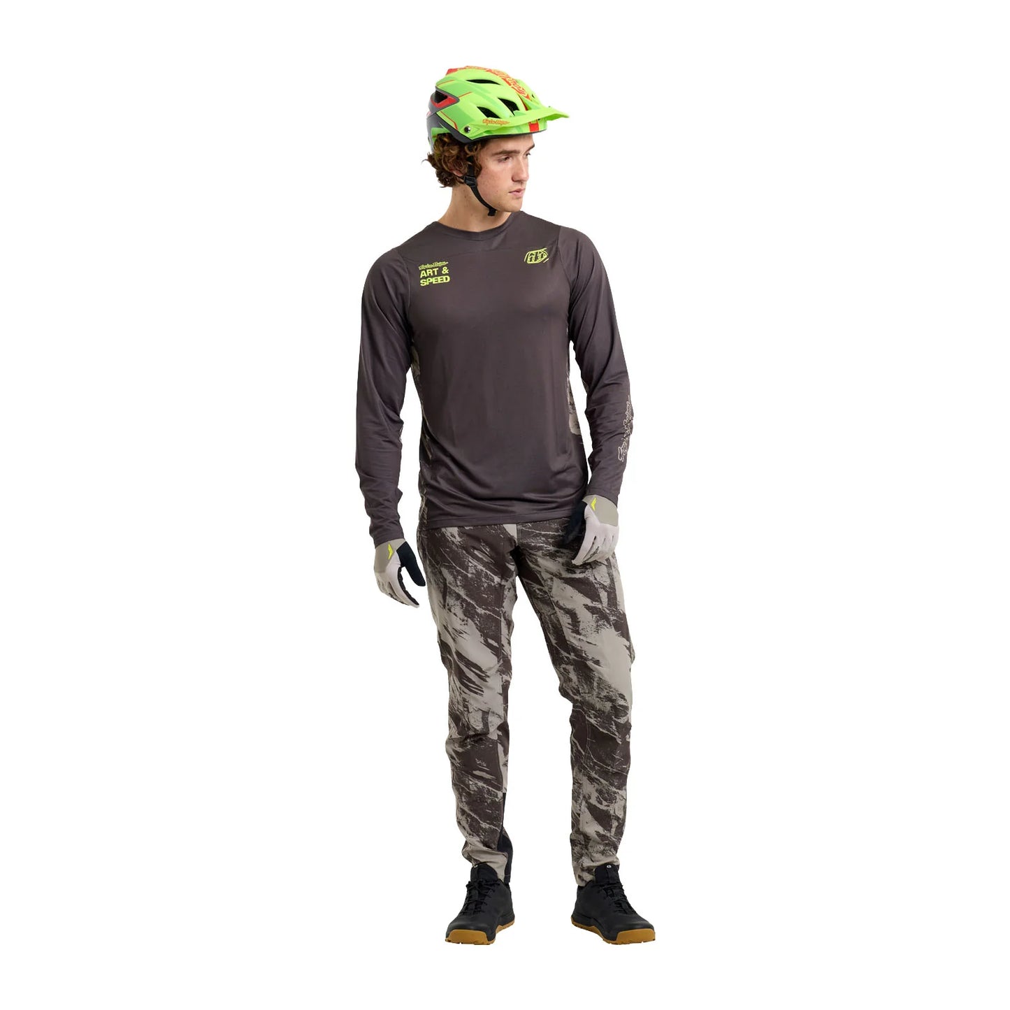 Troy Lee Designs Skyline Long Sleeve MTB Jersey - Elemental - Dark Earth