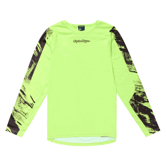 Troy Lee Designs Skyline Chill Long Sleeve MTB Jersey - Rockslide - Glo Yellow