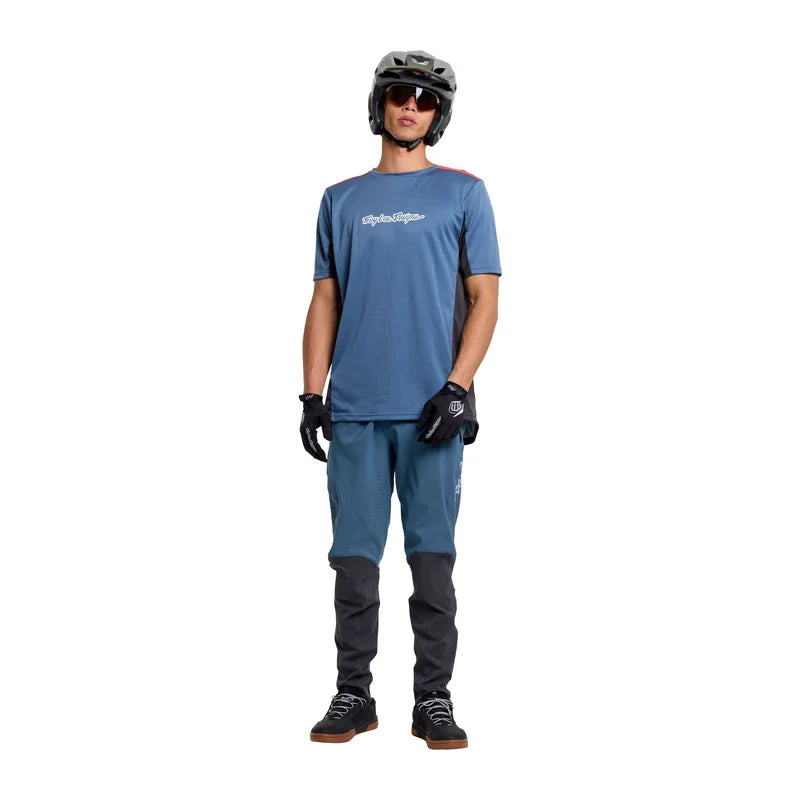 Troy Lee Designs Stage Short Sleeve MTB Jersey - Signature - Slate