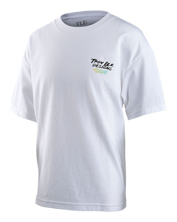 Troy Lee Designs Feathers Short Sleeve Tee - Youth - White White Small