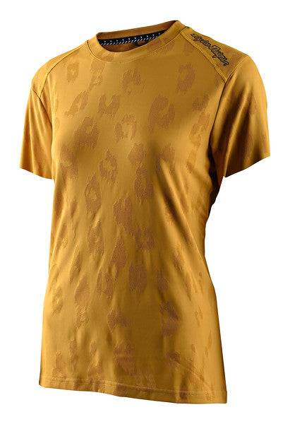 Troy Lee Designs Lilium Short Sleeve MTB Jersey - Womens - Jacquard - Honey - 2022 Honey X-Small