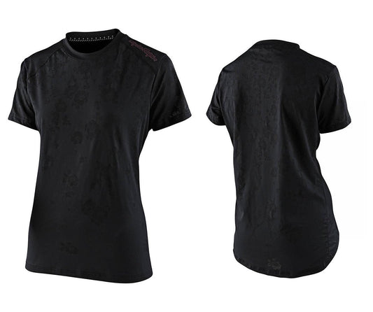 Troy Lee Designs Lilium Short Sleeve MTB Jersey - Womens - Floral Black Black X-Small