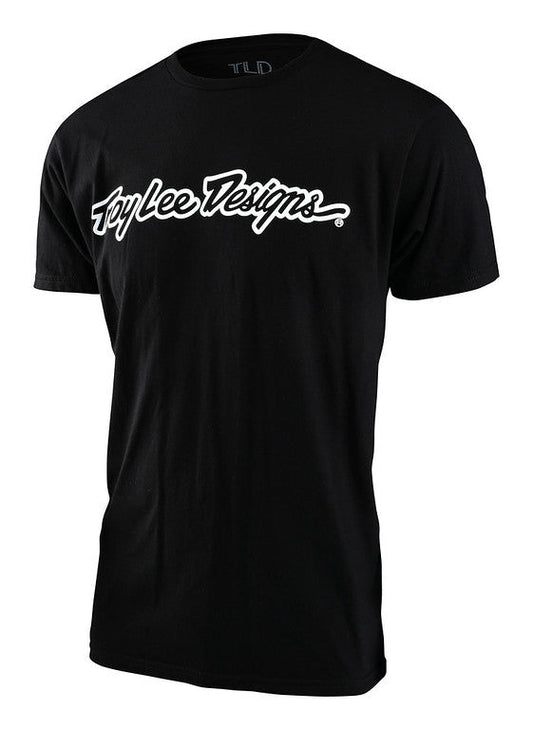Troy Lee Designs Signature Short Sleeve Tee - Black Heather Black Heather Small