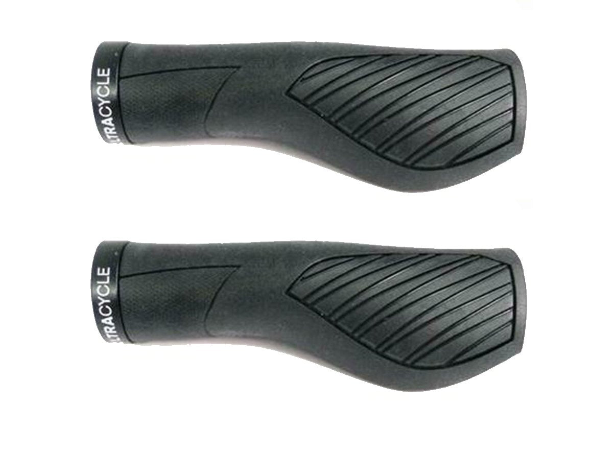 Ultracycle Groove Ergo Grips - Black Black 130mm