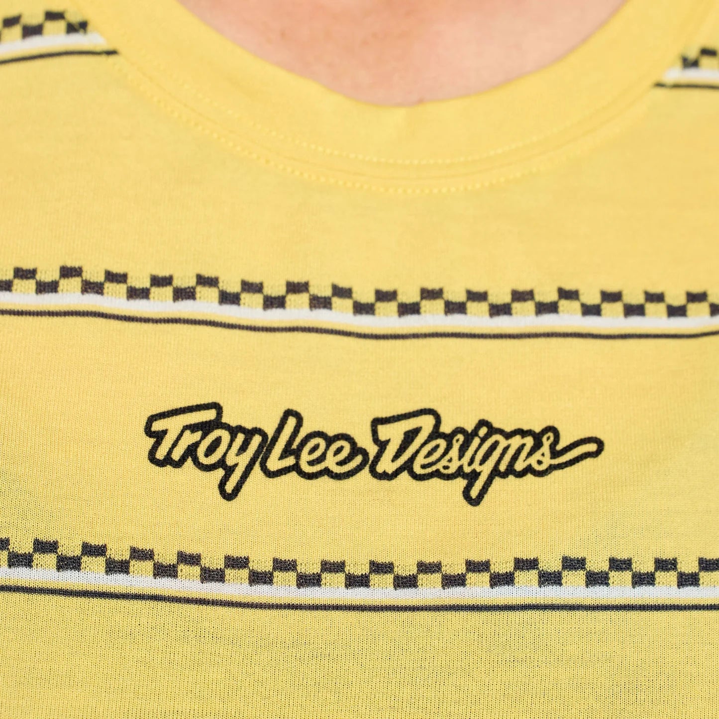 Troy Lee Designs Lilium Short Sleeve Ride Tee - Womens - Checked Out - Butter