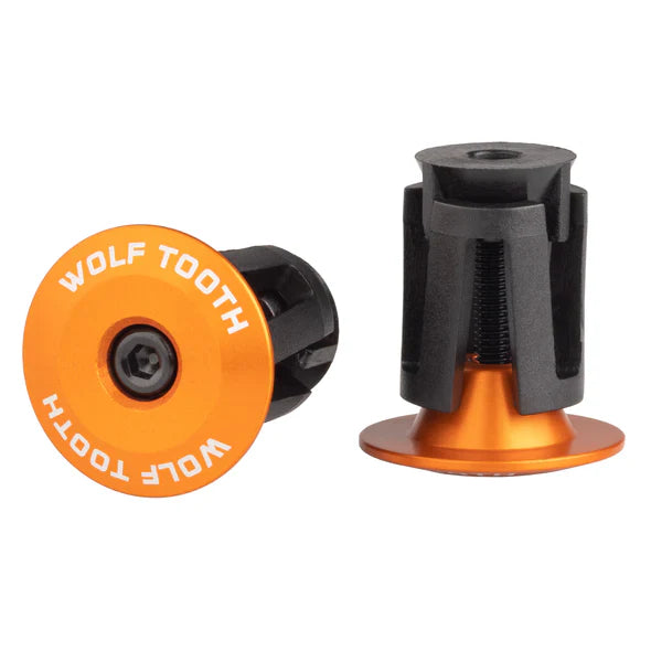Wolf Tooth Components Alloy Bar End Plugs - Orange