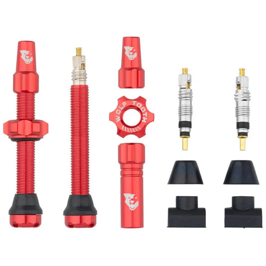 Wolf Tooth Components Tubeless Valve Stems - 44mm - Red