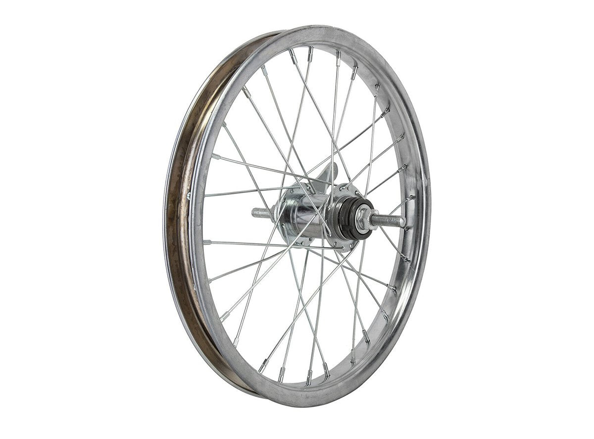 WheelMaster 16" Steel Juvenile Wheel - Rear - Silver Silver Rear - 1.75" - 28h - With Trim Kit