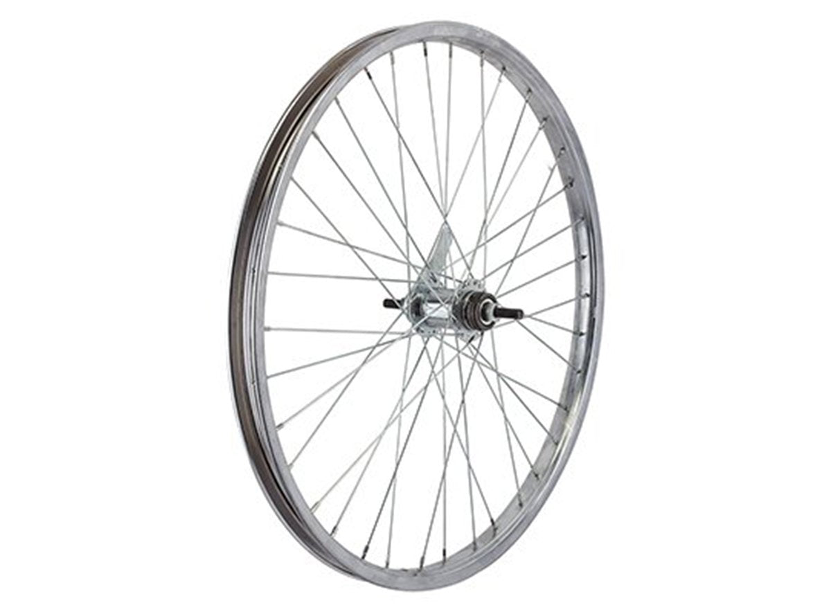 WheelMaster 24" Steel Cruiser/Comfort Wheel - Rear - Black-Silver Black - Silver 1.75" - 36h - 110mm - Coaster Brake - With Trim Kit