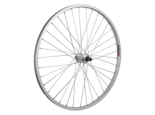 WheelMaster 26" Alloy Single Wall MTB Wheel - Rear - Silver Silver QR - 5/6/7 Speed
