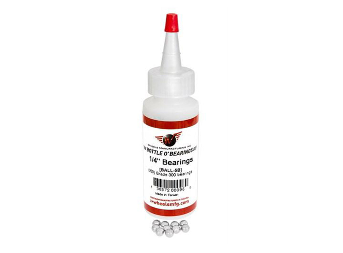 Wheels Manufacturing Grade 300 Loose bearings Silver 1/4" - 250pc Bottle