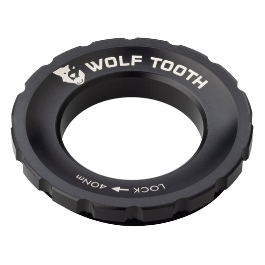 Wolf Tooth Components Centerlock Rotor Lockring - Black Black Serrated Interface