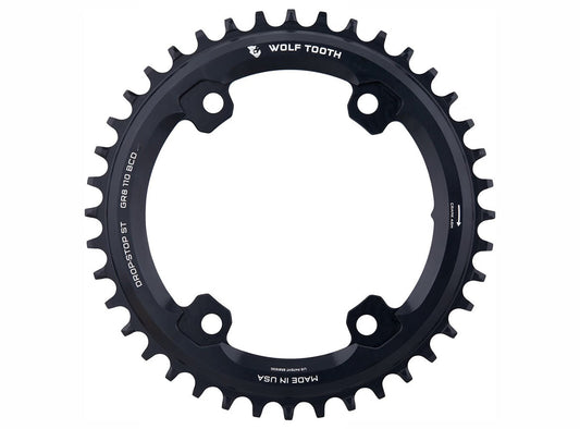 Wolf Tooth Components GRX Asymmetric 4 Bolt Road Chainring - Black