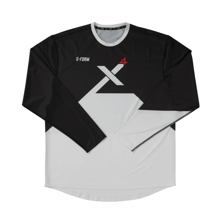 G-Form Pro-X4 Long Sleeve MTB Jersey - Black-White