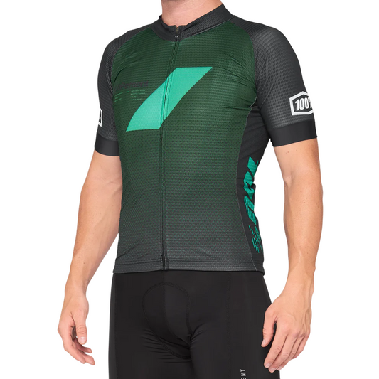 100% Exceeda Short Sleeve MTB Jersey - Teal-Black