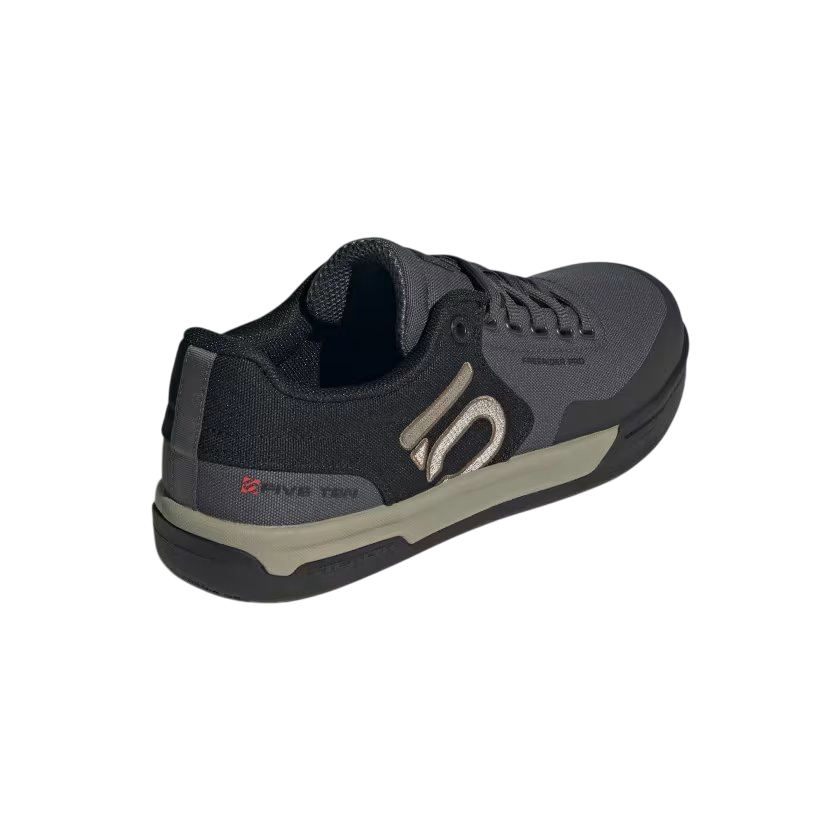 Five Ten Freerider Pro Canvas Flat Pedal Shoe - Gray Six-Silver Pebble-Core Black