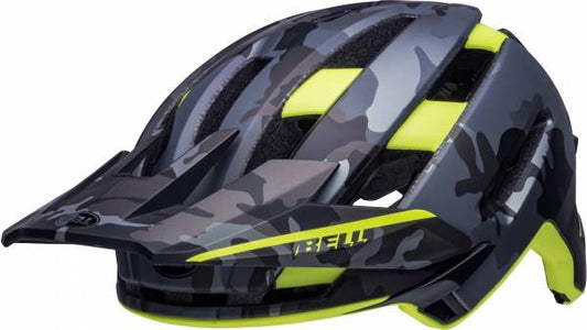Bell Super Air Spherical MIPS MTB Helmet - Matt Camo-HiViz - 2022 Matt Camo - HiViz Small