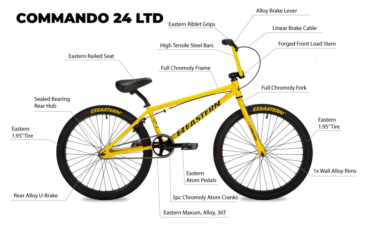 Eastern Commando LTD 24" Cruiser - White