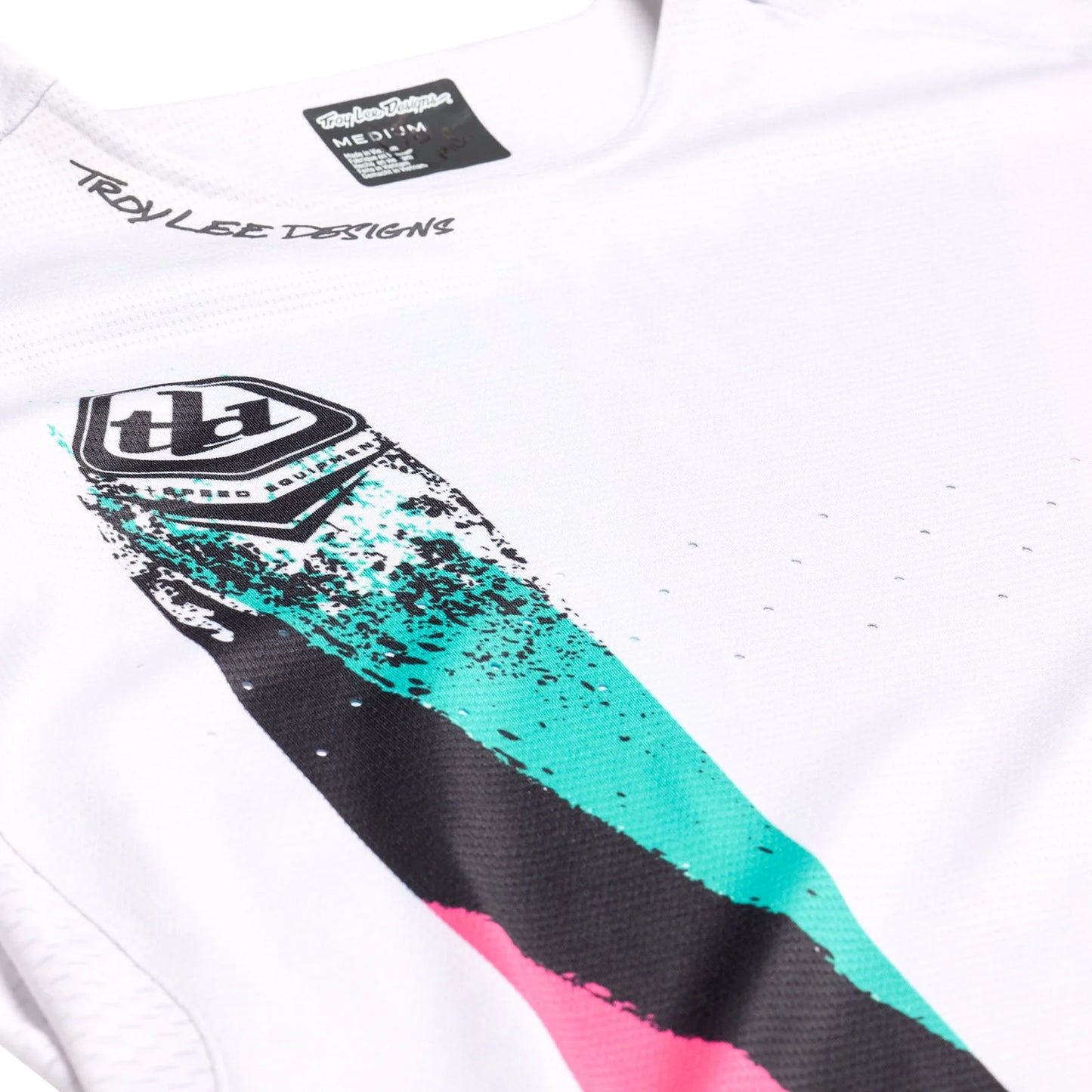 Troy Lee Designs Sprint Long Sleeve MTB Jersey - Full Pull - Chalk