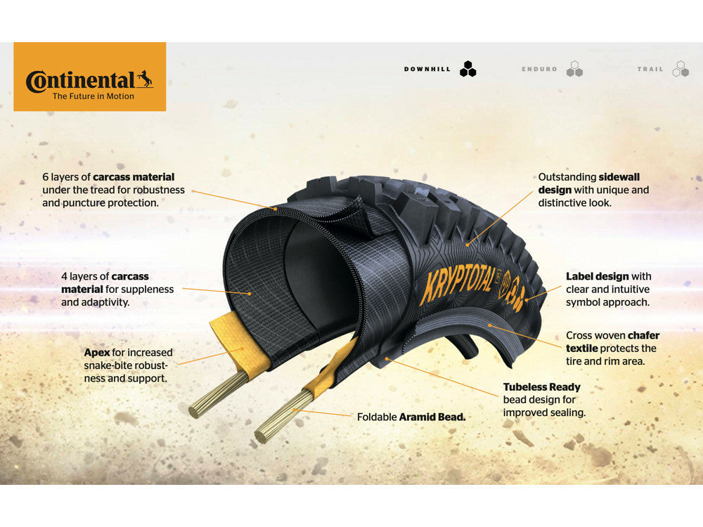 Continental Kryptotal-R Enduro 29" Folding MTB Tire - Rear