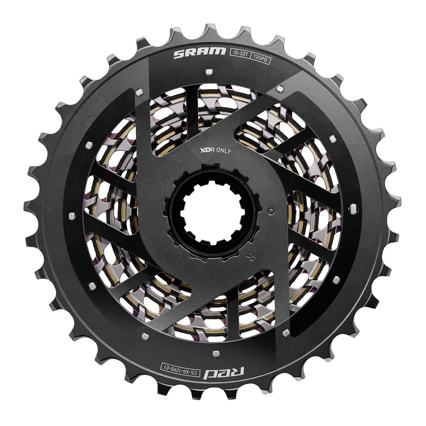 SRAM XG-1290 E1 12 Spd Cassette - Rainbow