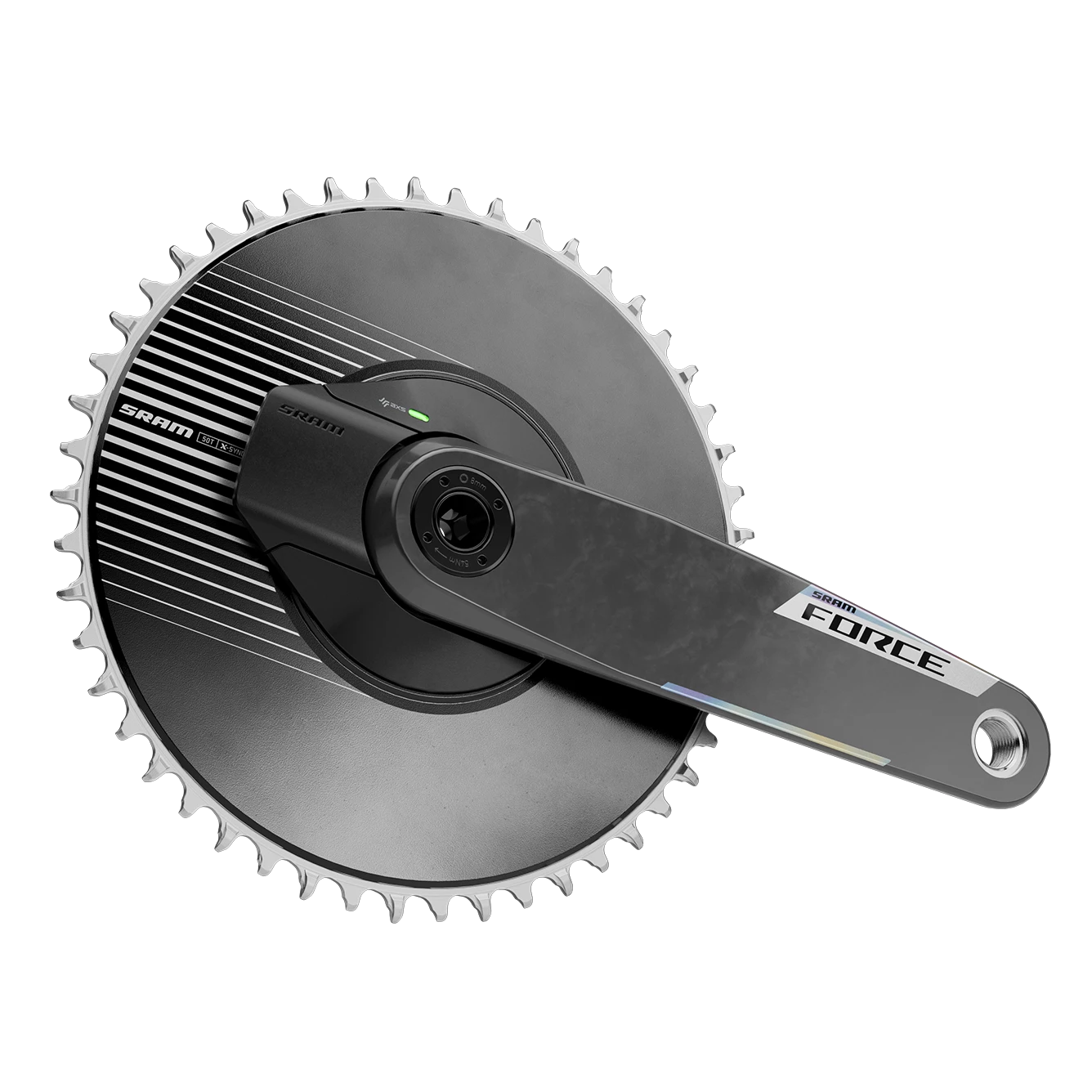 SRAM Force AXS E1 DUB Power Meter Aero Crankset - Black