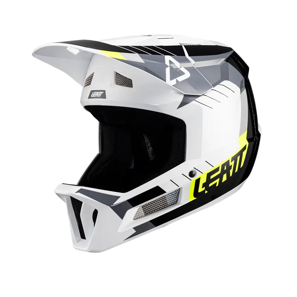 Leatt MTB Gravity 2.0 Full Face Helmet - White-Black - 2024