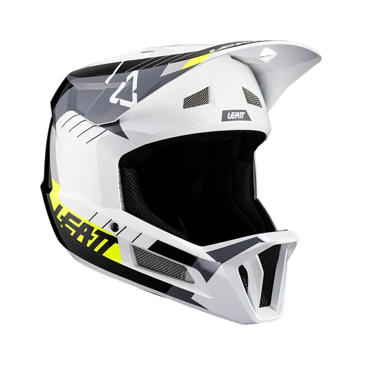 Leatt MTB Gravity 2.0 Full Face Helmet - White-Black - 2024