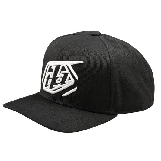 Troy Lee Designs Badge Curved Snapback Hat - Black