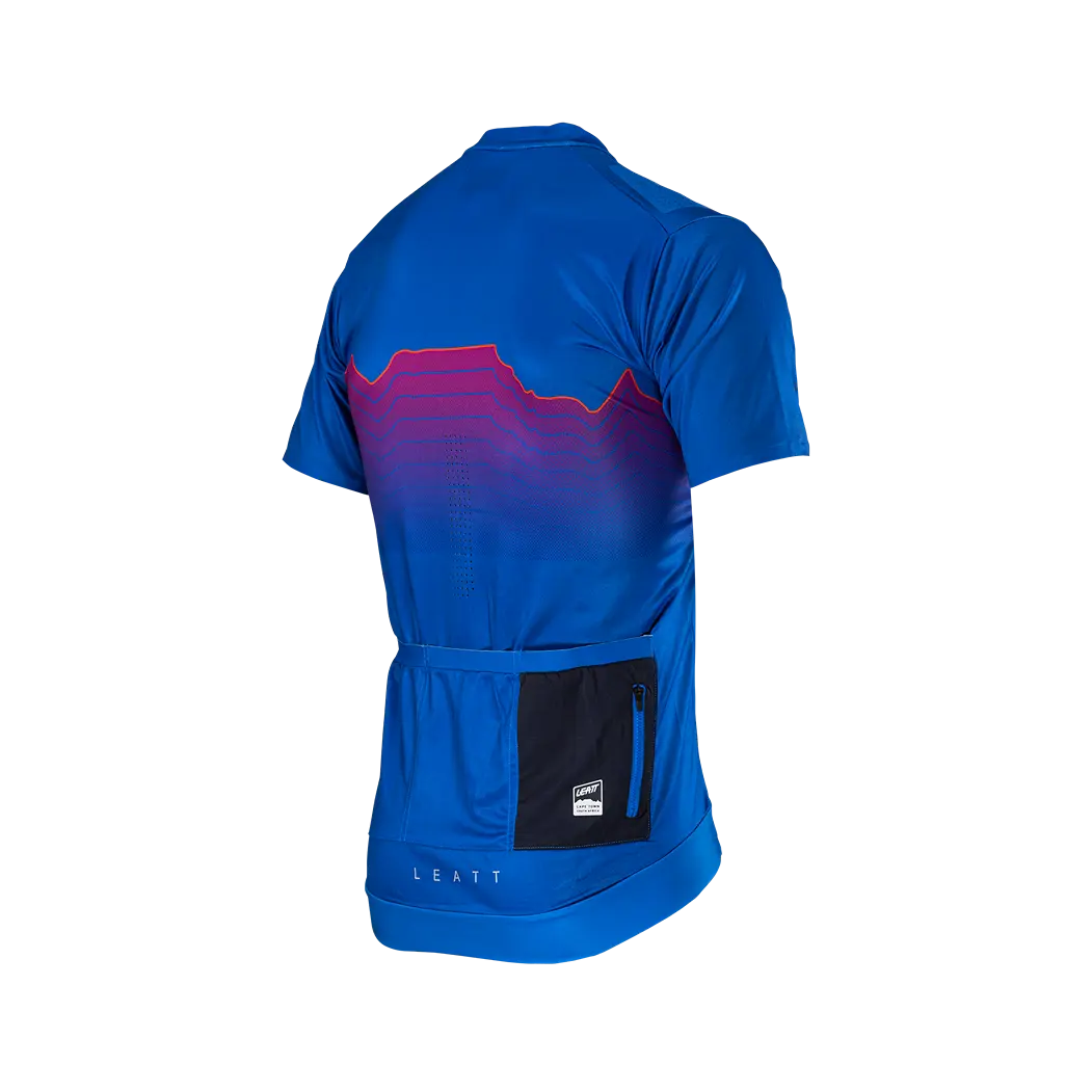 Leatt Trail 3.0 Short Sleeve MTB Jersey - Blue - 2024