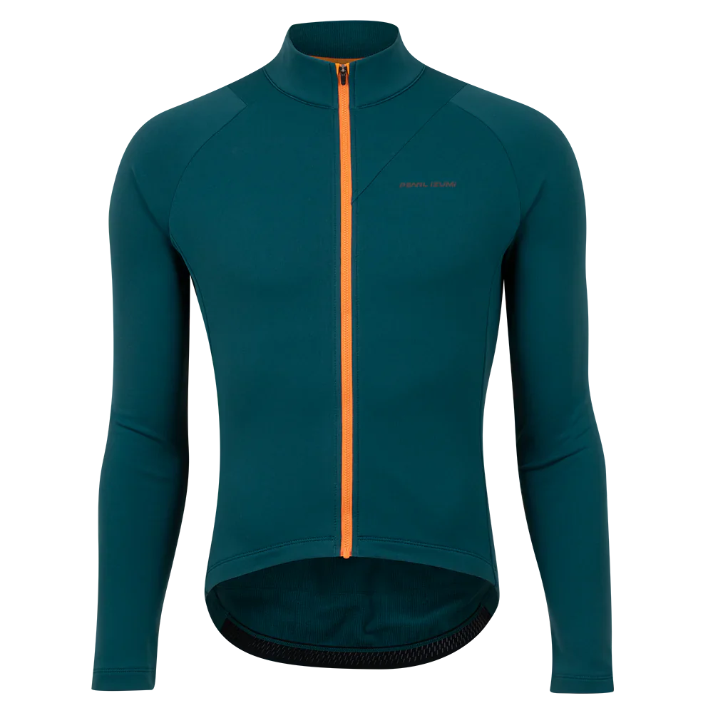 Pearl Izumi Attack Thermal Long Sleeve Road Jersey - Dark Spruce-Sunfire