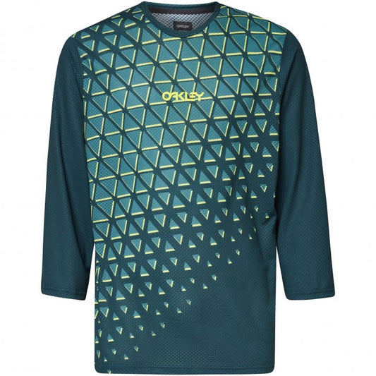 Oakley Factory Flow 3/4 Sleeve MTB Jersey - Hunter Green - 2022 Hunter Green X-Small
