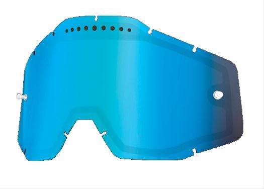 100% Racecraft/Accuri/Strata Anti-Fog Replacement Lens - Vented Blue