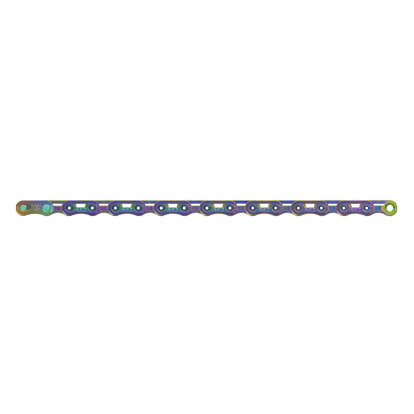 SRAM Red E1 FlatTop 12 Spd Chain - 126 Link - Rainbow